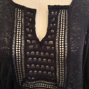 Lucky Brand Tops - Lucky Brand black crochet/eyelet top Lucky Brand Tops - Lucky Brand black crochet/eyelet top